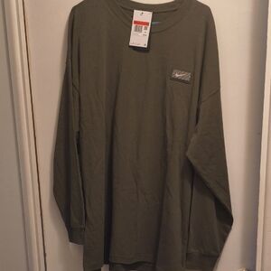Nike Men's Khaki Long Sleeve Tee